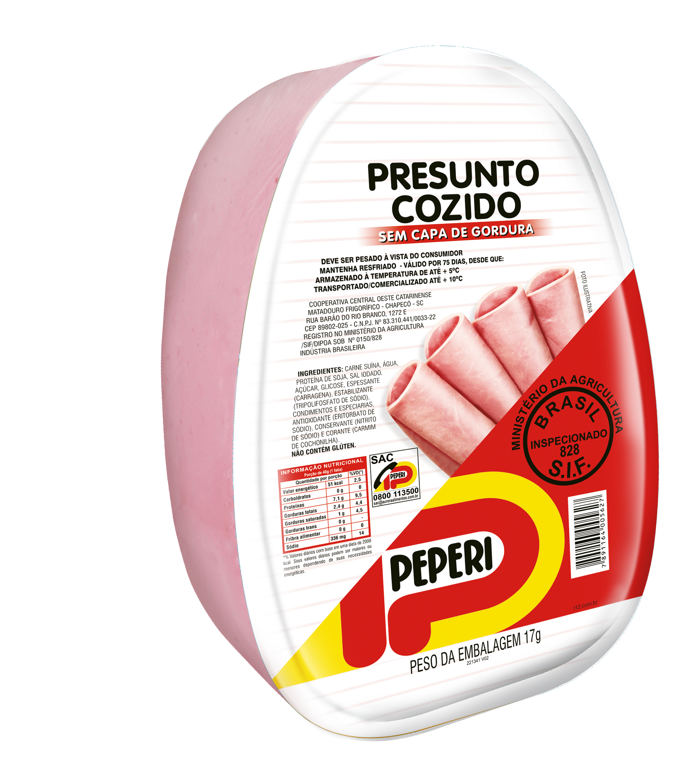 562 - Presunto Cozido Sem Capa de Gordura PePeri 3,5kg (1)