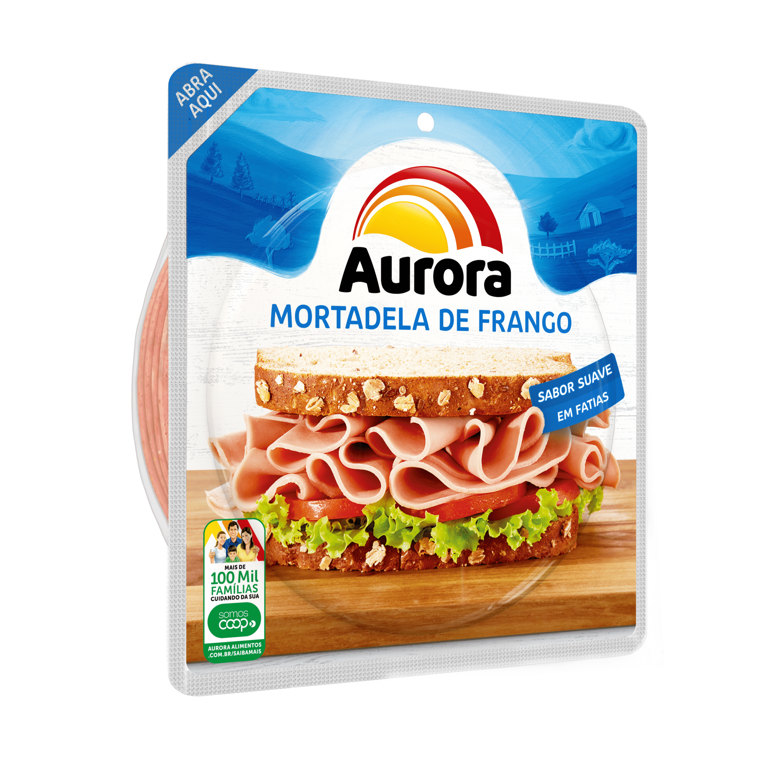 631 - Mortadela De Frango Fatiada Aurora 200g