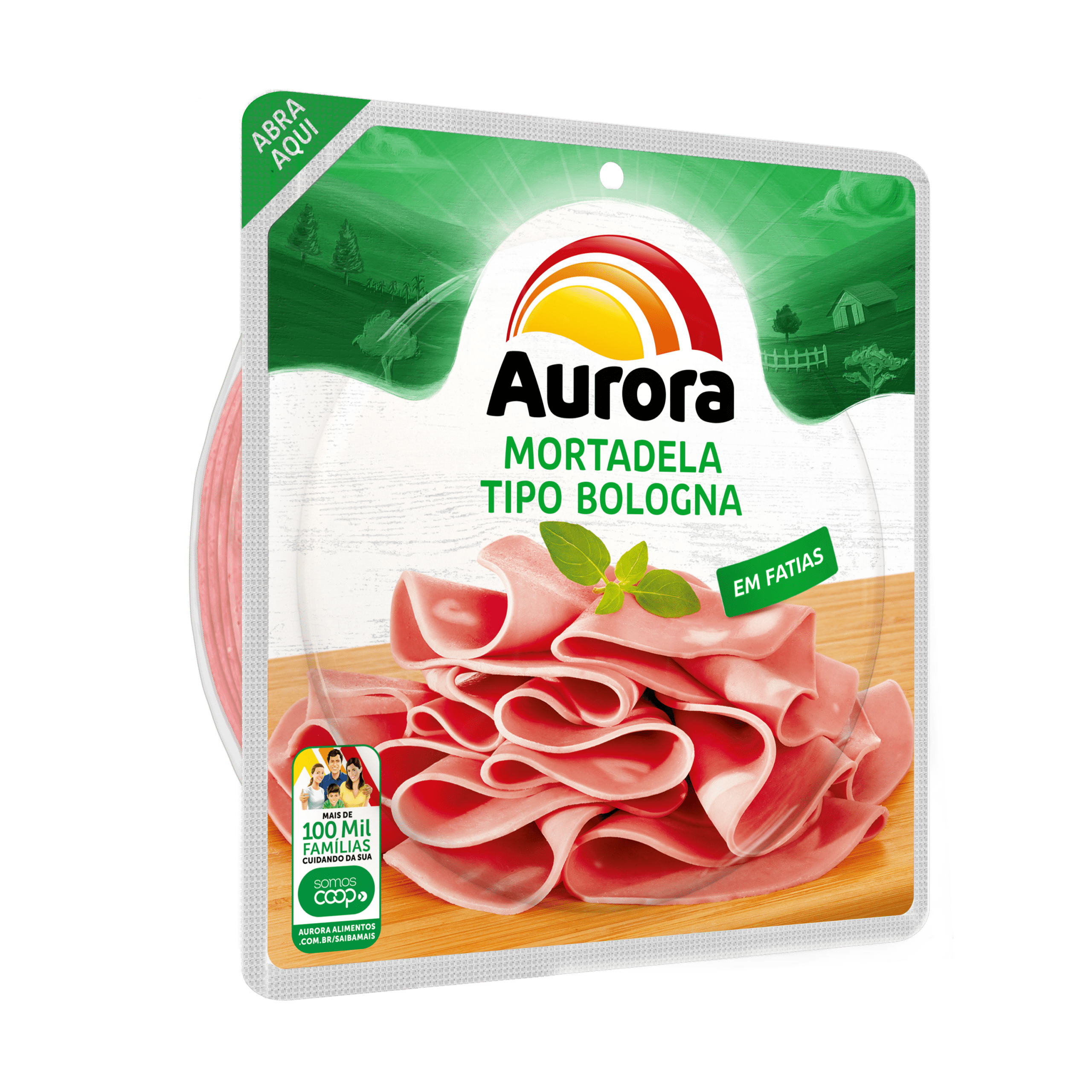 672 - Mortadela Tipo Bologna Fatiada Aurora 200g