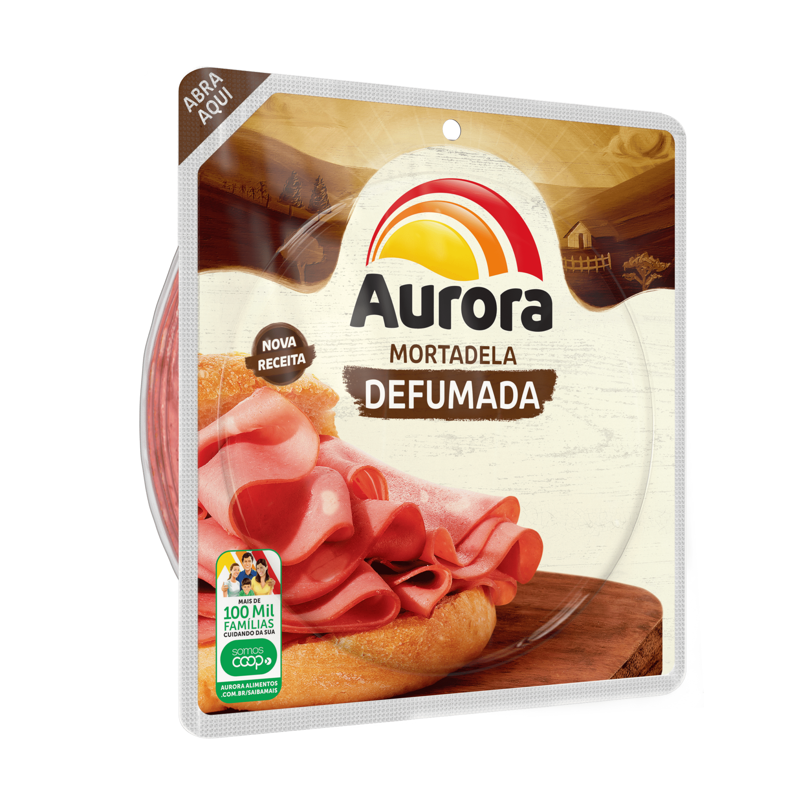 698 - Mortadela Defumada Fatiada Aurora Selecionados 200g