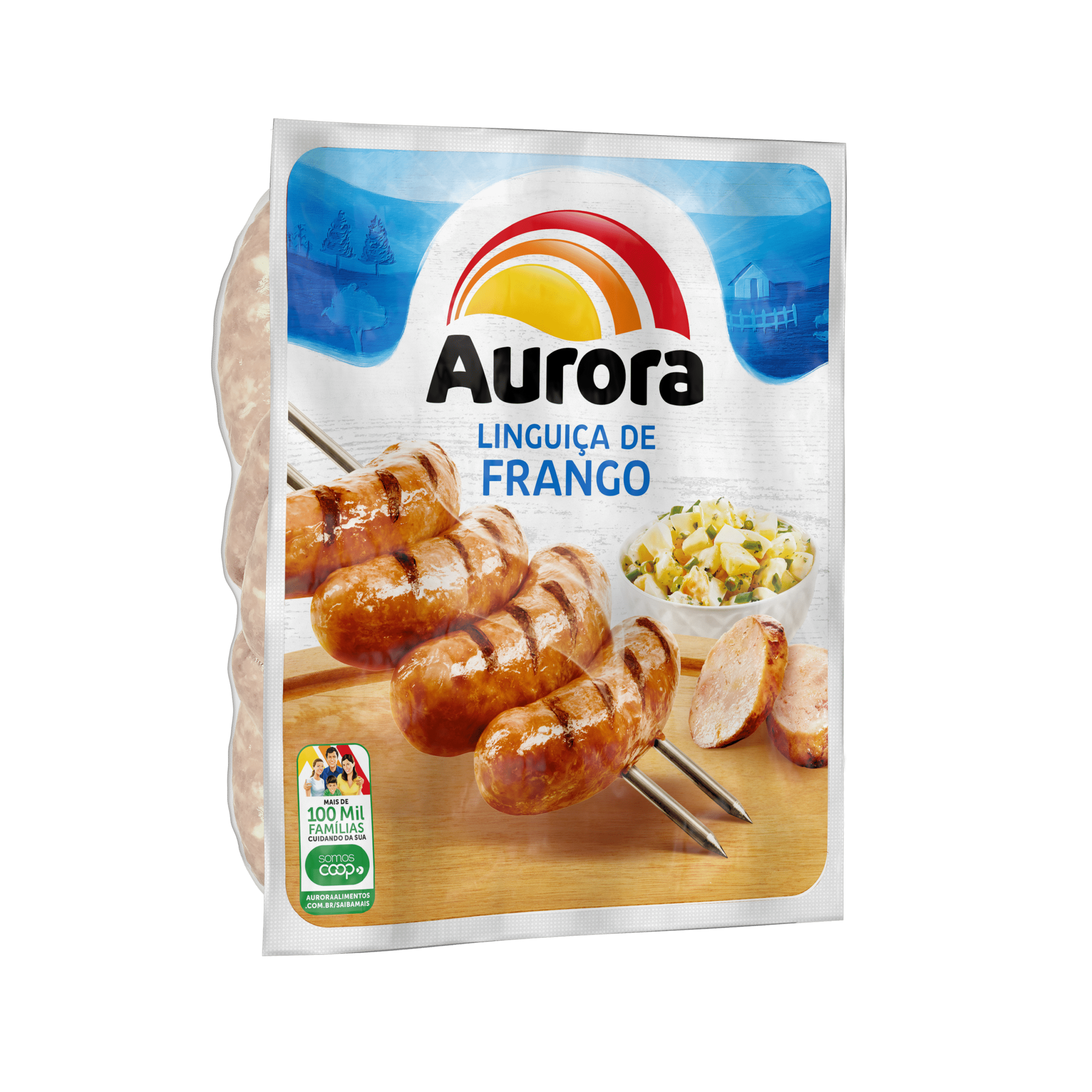 1643 - LINGUIÇA DE FRANGO AURORA 800G - 1643