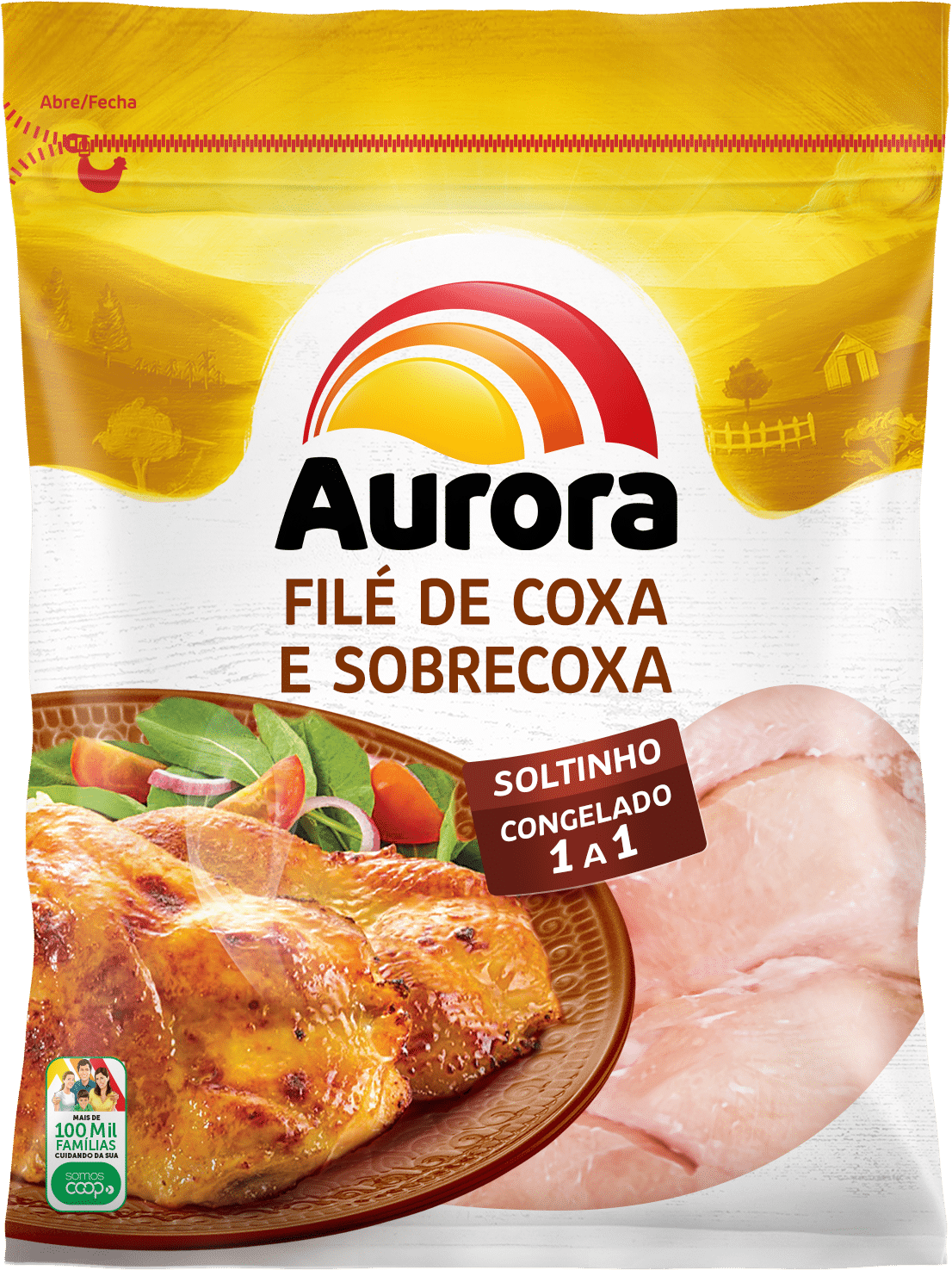 (1665 ou 1671) - FRANGO IQF FILE COXA E SOBRECOXA