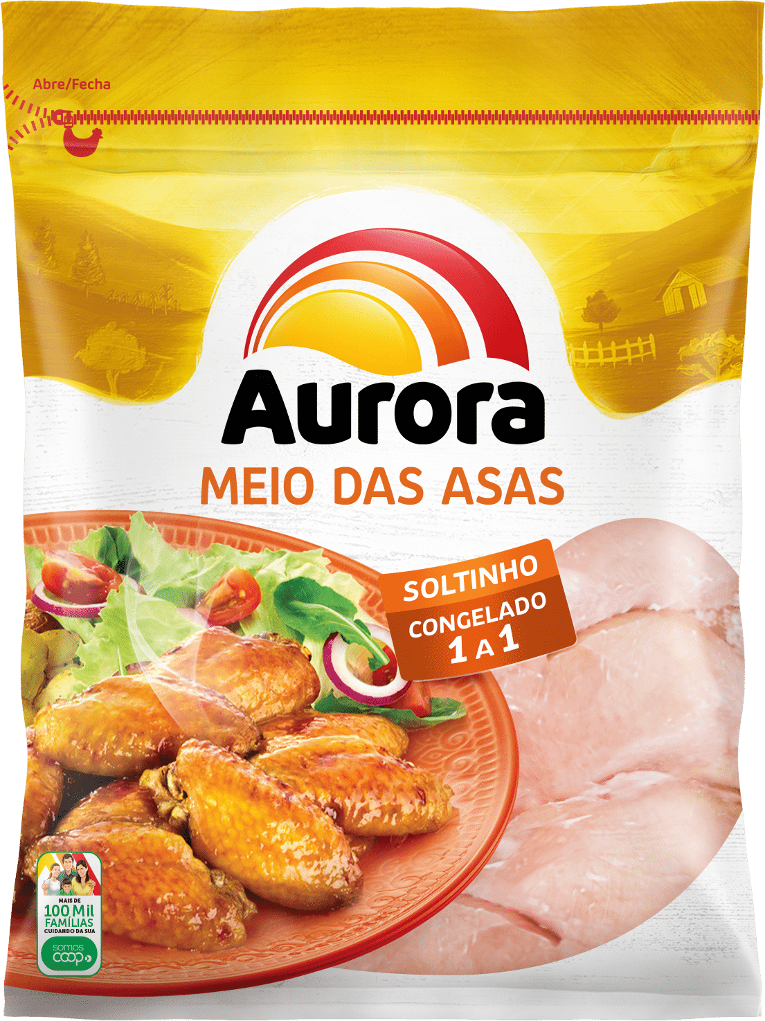 (1832 ou 1632) - FRANGO IQF MEIO DAS ASAS