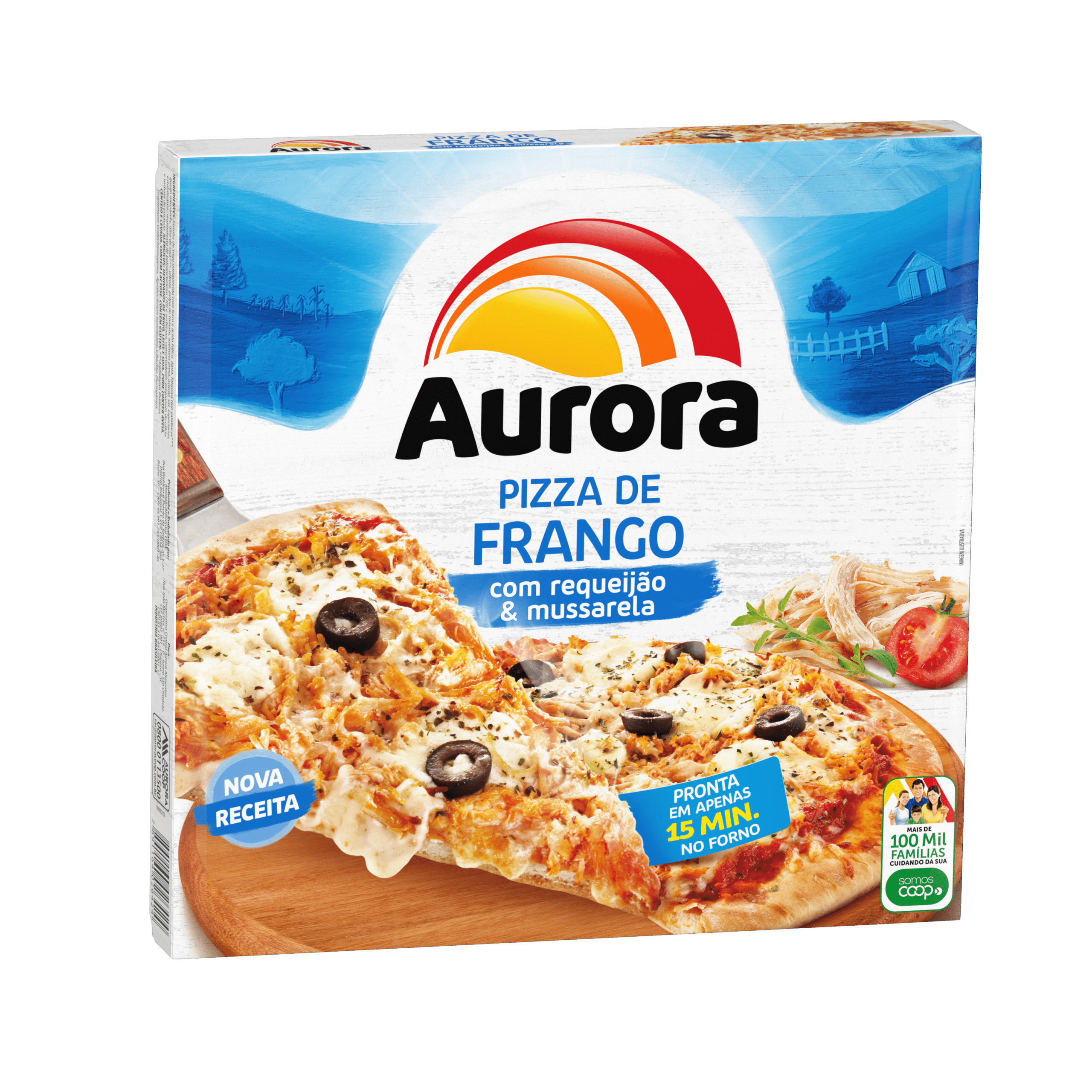2646 - PIZZA FRANGO COM REQUEIJÃO E MUSSARELA 460G