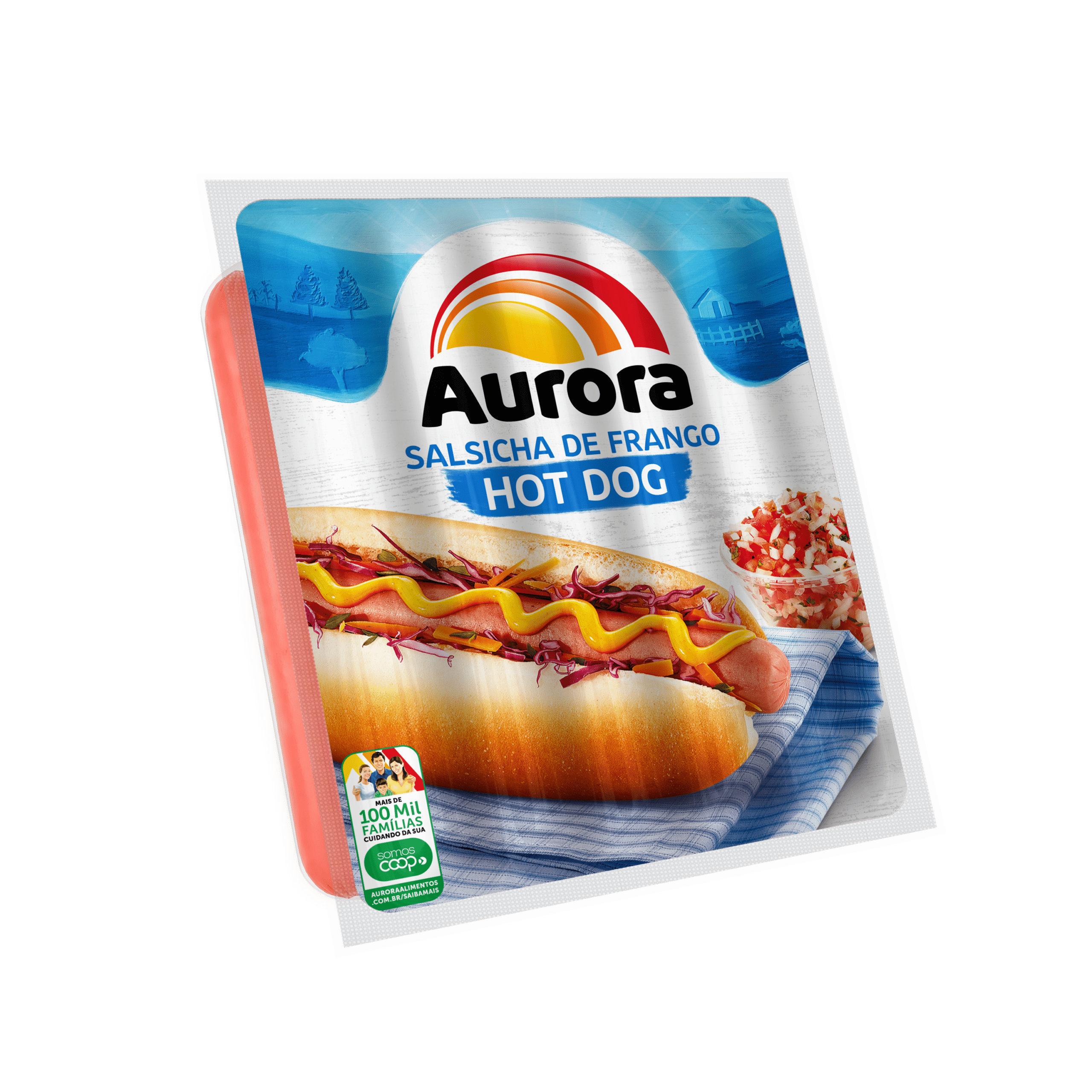 713 - SALSICHA DE FRANGO AURORA 500G
